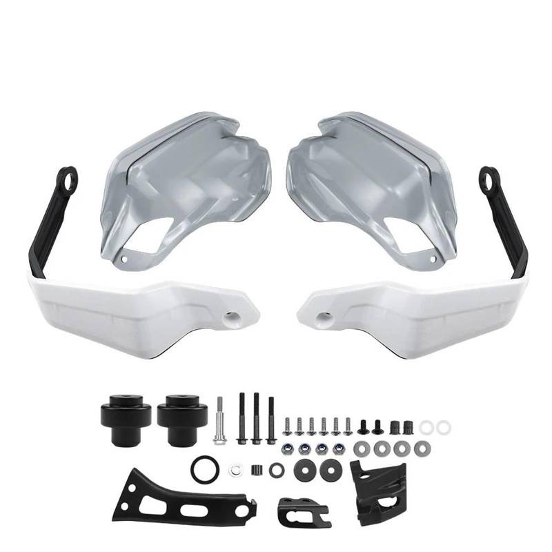 Für XL750 Transalp Für XL 750 2023 Motorrad Handschutz Schild Windschutzscheibe Schutz Handprotektoren Handschützer(A - White Grey Set) von BSBZGKGPBW