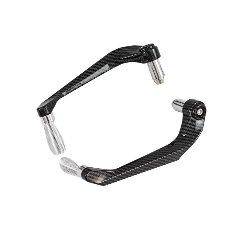 Motorrad Universal Handschutz Lenker Bremskupplungshebel Schutz Zubehör Handprotektoren Handschützer(Carbon-Silver) von BSBZGKGPBW