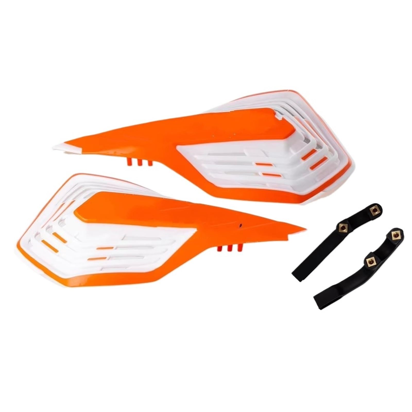 Universal Dirt Bike Motorrad Lenker Schild Handschutz Schutz Handprotektoren Handschützer(Orange White) von BSBZGKGPBW