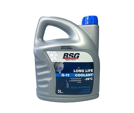 BSG 99-994-011, Frostschutzmittel, Kühlerfrostschutz Kühlmittel, Long Life Antifreeze G11, -26 °C, 5 Liter, Blau, Kompatibel Mit (Universal) von BSG