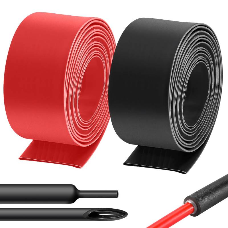 Schrumpfschlauch Set 3:1 Schrumpfschlauch Sortiment Ø30mm & 2m Länge Heat Shrink Tube 2stk Doppelwandiger Wärmeschrumpfschlauch Gute Lsolierung für Kabelisolierung Markierung(Ø30mm & 2m) von BSTDAYEVER