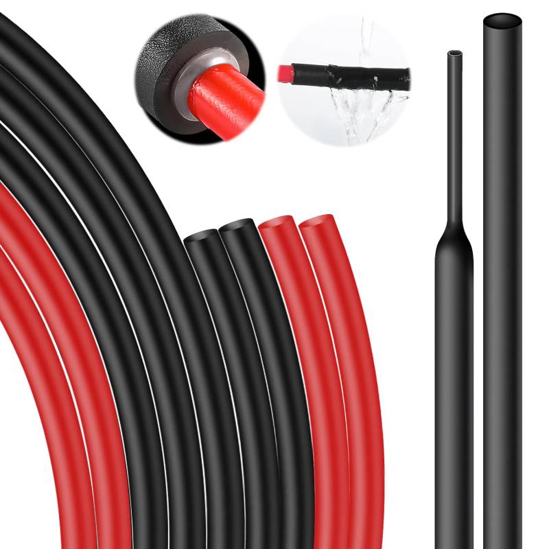 Schrumpfschlauch Set 3:1 Schrumpfschlauch Sortiment Ø7.9mm & 2m Länge Heat Shrink Tube 2stk Doppelwandiger Wärmeschrumpfschlauch Gute Lsolierung für Kabelisolierung Markierung(Ø7.9mm & 2m) von BSTDAYEVER