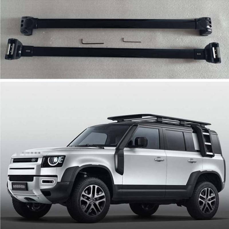 Auto Dachträger Crossbar für Defender 90 110 2020 2021 2022, Dachträger-Set Dachträger-Querstangen Dachträger aus Aluminium Zubehör von BSWNSJZT