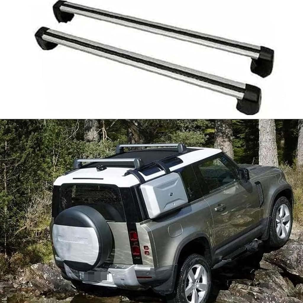 Auto Dachträger Crossbar für Defender 90 110 2020 2021 2022 2023 2024, Dachträger-Set Dachträger-Querstangen Dachträger aus Aluminium Zubehör von BSWNSJZT