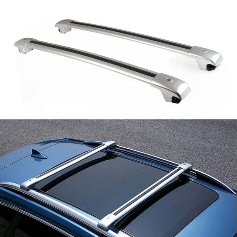 Auto Dachträger Crossbar für LR2 Freelander 2 2006–2016, Dachträger-Set Dachträger-Querstangen Dachträger aus Aluminium Zubehör von BSWNSJZT