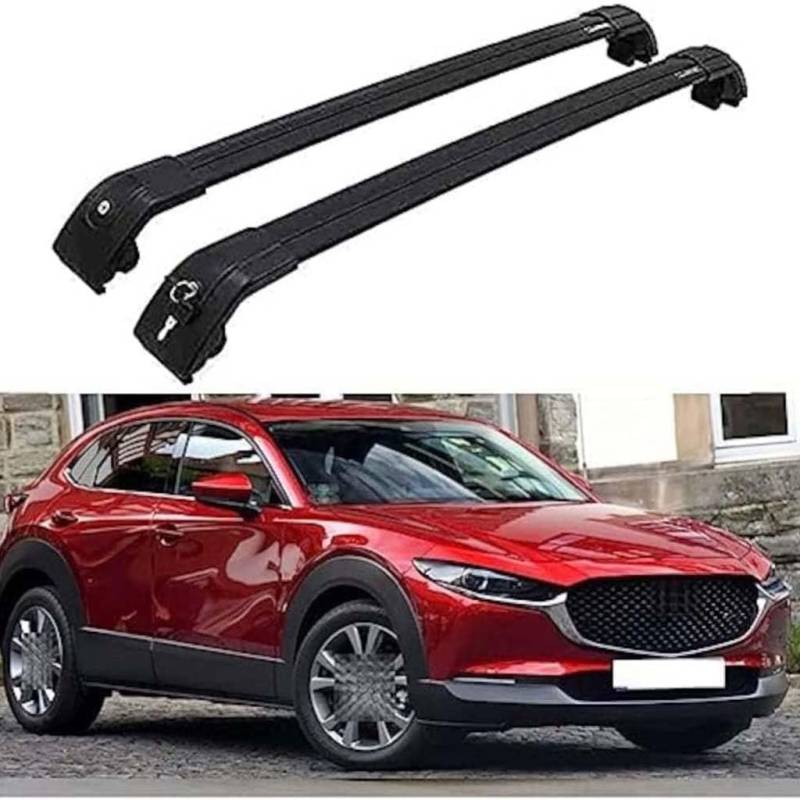 Auto Dachträger Crossbar für Mazda CX-30 CX30 2020 2021 2022, Dachträger-Set Dachträger-Querstangen Dachträger aus Aluminium Zubehör von BSWNSJZT