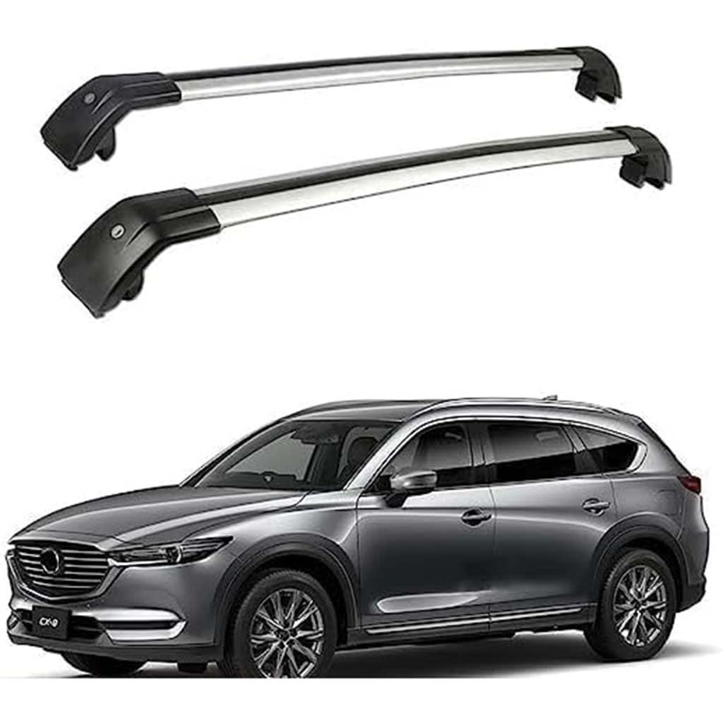 Auto Dachträger Crossbar für Mazda CX-8 SUV 2018, Dachträger-Set Dachträger-Querstangen Dachträger aus Aluminium Zubehör von BSWNSJZT