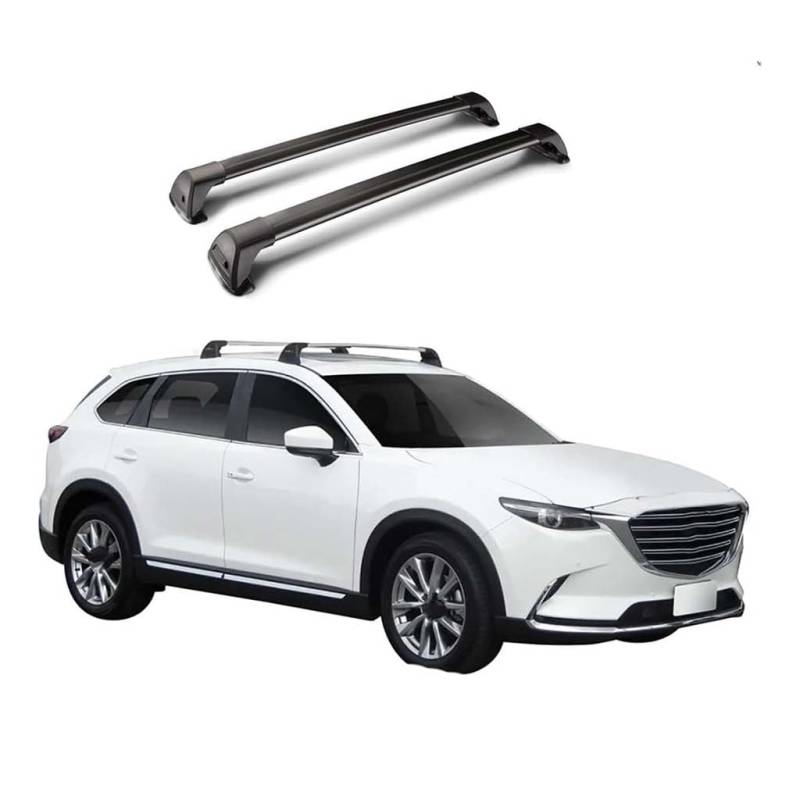 Auto Dachträger Crossbar für Mazda CX9 2016-2020, Dachträger-Set Dachträger-Querstangen Dachträger aus Aluminium Zubehör von BSWNSJZT