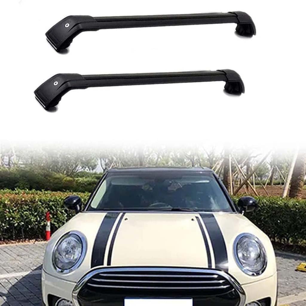 Auto Dachträger Crossbar für Mini Clubman (F54), Dachträger-Set Dachträger-Querstangen Dachträger aus Aluminium Zubehör,A-Black von BSWNSJZT