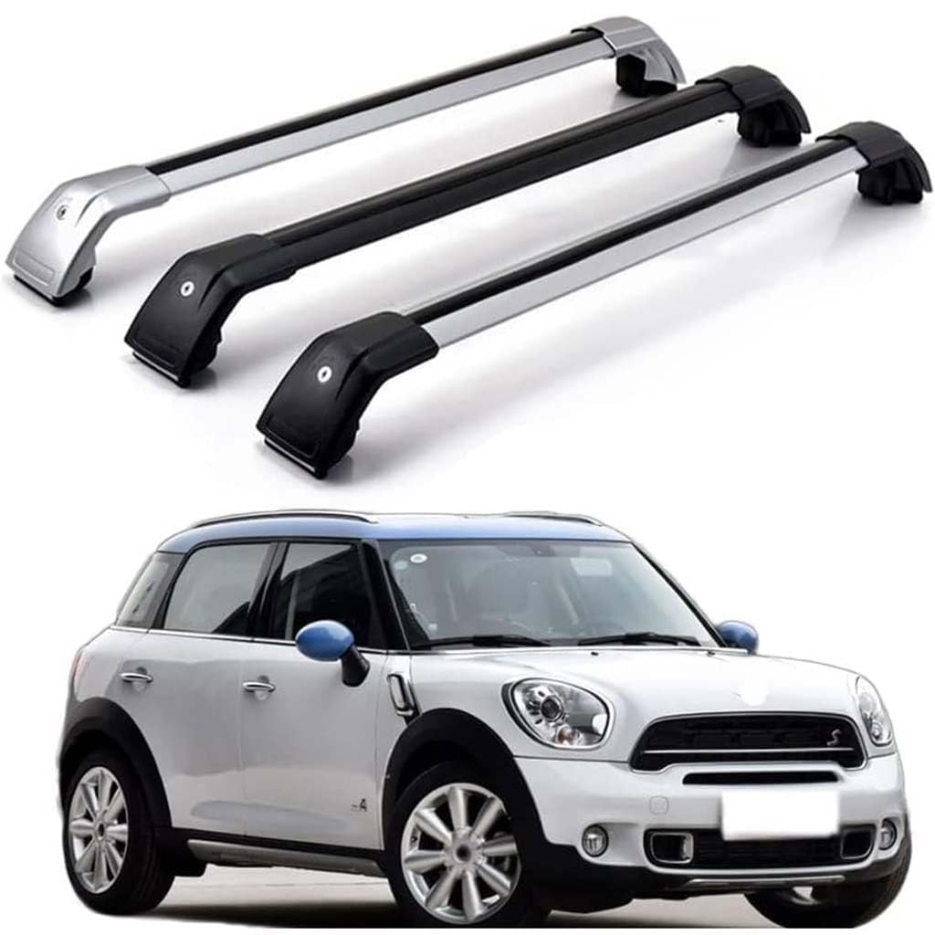 Auto Dachträger Crossbar für Mini Cooper Countryman R60 2011-2016, Dachträger-Set Dachträger-Querstangen Dachträger aus Aluminium Zubehör,A-Silver von BSWNSJZT