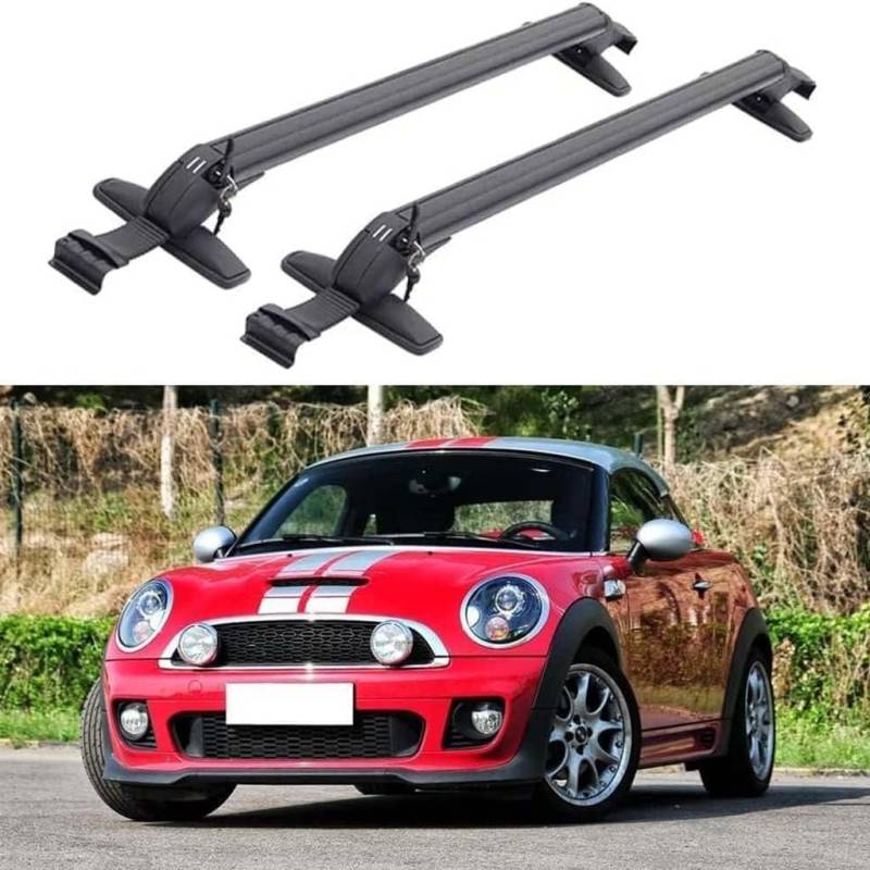 Auto Dachträger Crossbar für Mini Cooper S R56 2006-2013, Dachträger-Set Dachträger-Querstangen Dachträger aus Aluminium Zubehör von BSWNSJZT