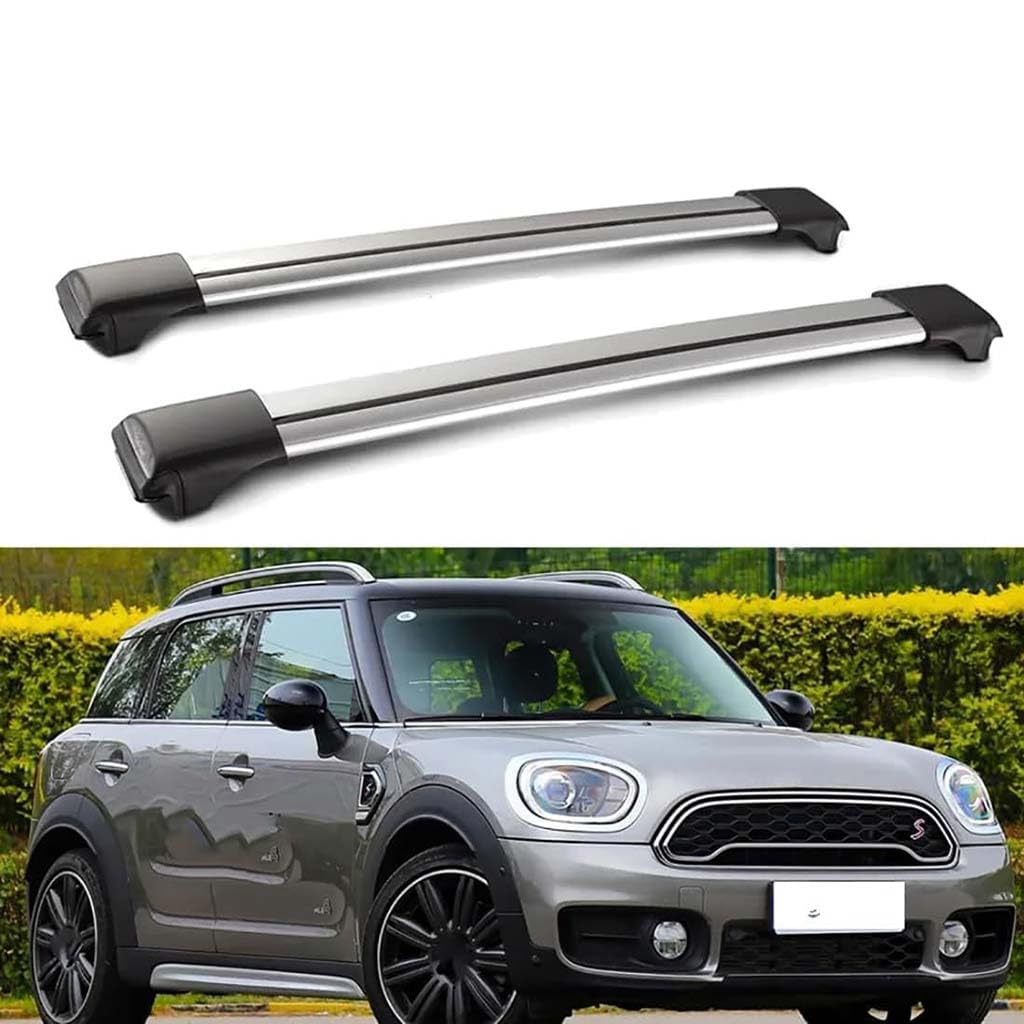 Auto Dachträger Crossbar für Mini Countryman F60 2017-2022, Dachträger-Set Dachträger-Querstangen Dachträger aus Aluminium Zubehör von BSWNSJZT