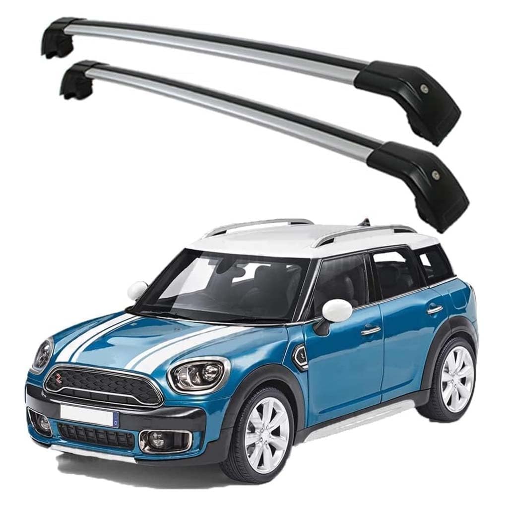 Auto Dachträger Crossbar für Mini Countryman F60 2017-2023, Dachträger-Set Dachträger-Querstangen Dachträger aus Aluminium Zubehör von BSWNSJZT