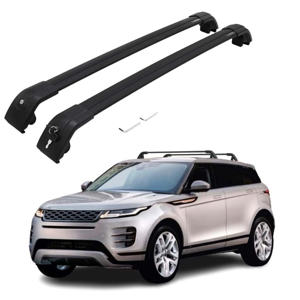 Auto Dachträger Crossbar für Range Rover Evoque 2011-2022, Dachträger-Set Dachträger-Querstangen Dachträger aus Aluminium Zubehör von BSWNSJZT