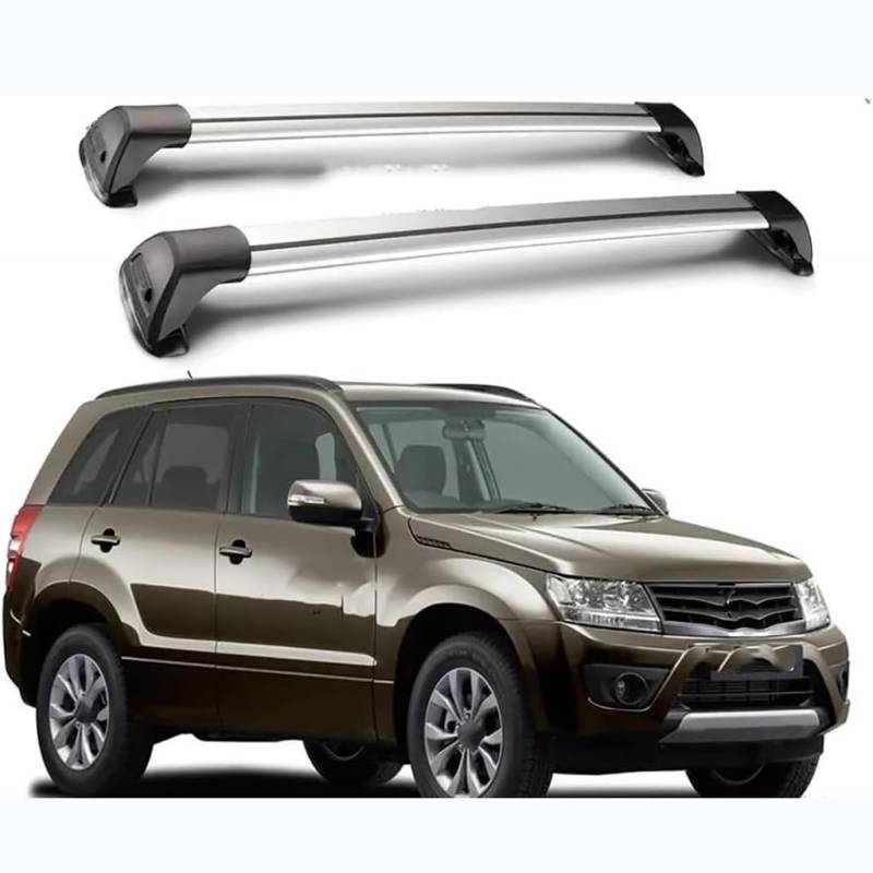 Auto Dachträger Crossbar für Suzuki Grand Nomade 5 Door SUV 2007-2017, Dachträger-Set Dachträger-Querstangen Dachträger aus Aluminium Zubehör von BSWNSJZT