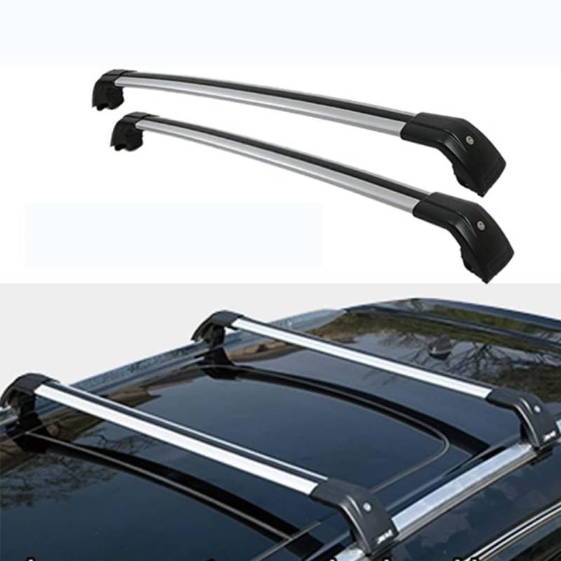 Auto Dachträger Crossbar für Suzuki Vitara 2015-2022, Dachträger-Set Dachträger-Querstangen Dachträger aus Aluminium Zubehör,Black-Silver von BSWNSJZT