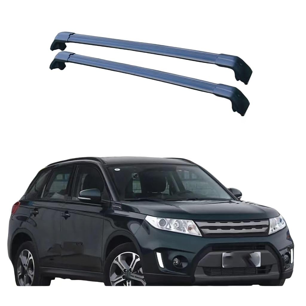 Auto Dachträger Crossbar für Suzuki Vitara 2015-2022, Dachträger-Set Dachträger-Querstangen Dachträger aus Aluminium Zubehör,Black von BSWNSJZT