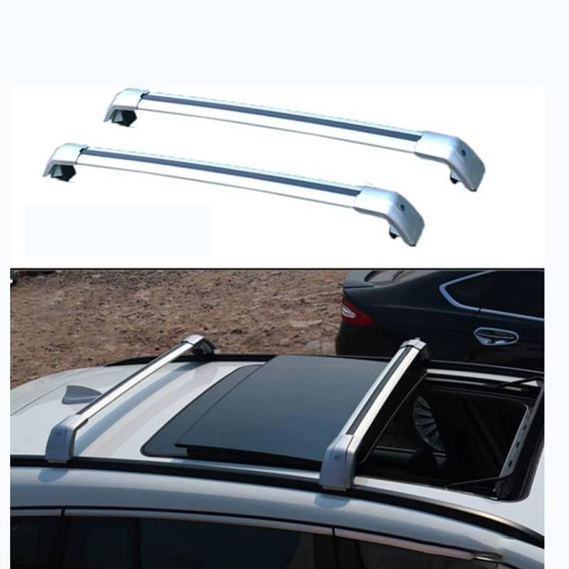 Auto Dachträger Crossbar für Suzuki Vitara 2015-2022, Dachträger-Set Dachträger-Querstangen Dachträger aus Aluminium Zubehör,Silver von BSWNSJZT