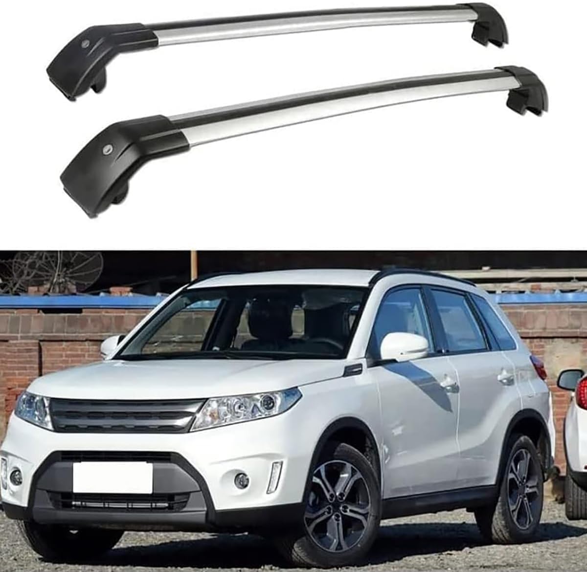 Auto Dachträger Crossbar für Suzuki Vitara 2015-2022, Dachträger-Set Dachträger-Querstangen Dachträger aus Aluminium Zubehör von BSWNSJZT