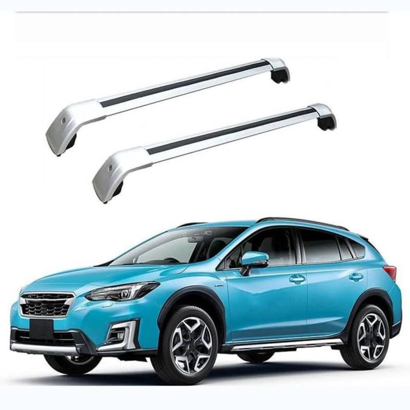 Auto Dachträger Crossbar für XV EBoxer SUV 2019 2020 2021 2022 2023 2024, Dachträger-Set Dachträger-Querstangen Dachträger aus Aluminium Zubehör,Silver von BSWNSJZT