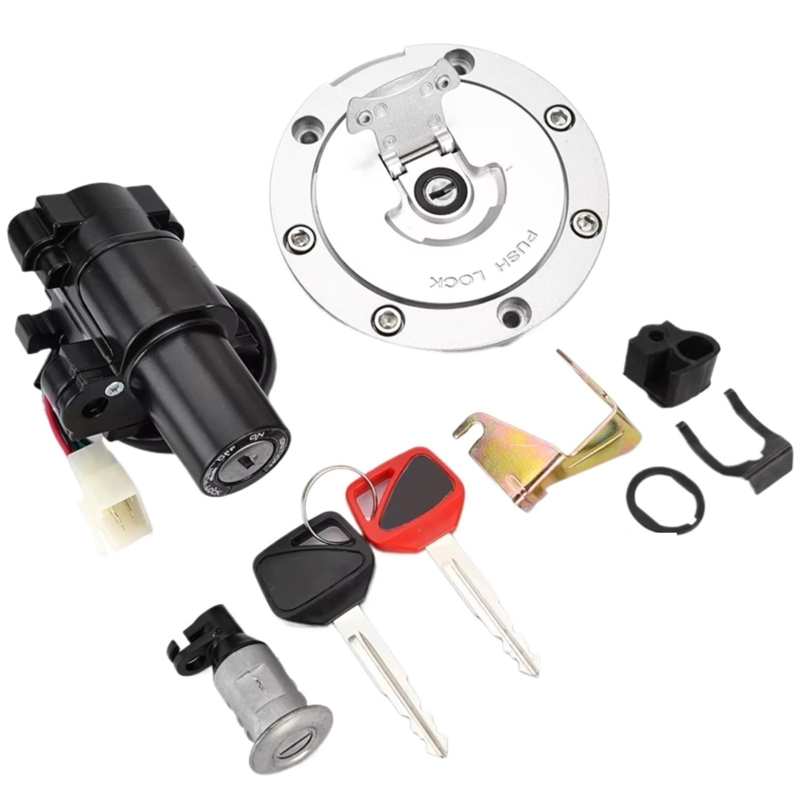 BSWRTH Zündstarter Für CB1100SF X11 2000-2001 Für VTR1000 1999-2005 35010-MBB-E30 Motorrad Für Tankdeckel Zündschalter Für Sitz Schloss Schlüssel von BSWRTH