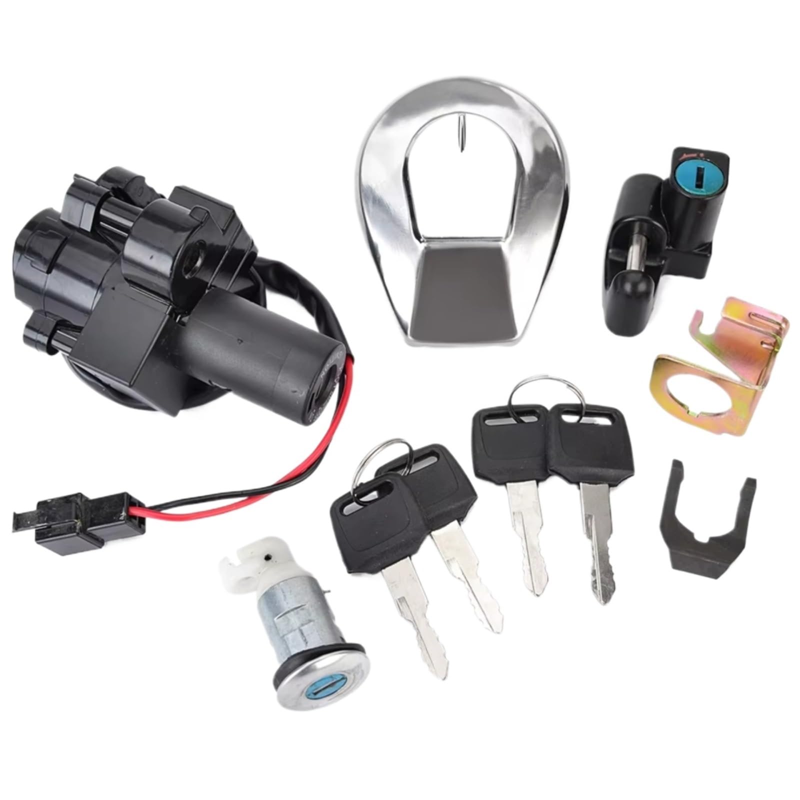 BSWRTH Zündstarter Für CB750 Nighthawk 1991-2003 35010-MW3-830 Zündung Schalter Für Tankdeckel Für Sitz Lock Set Motorrad Ersatzteile von BSWRTH