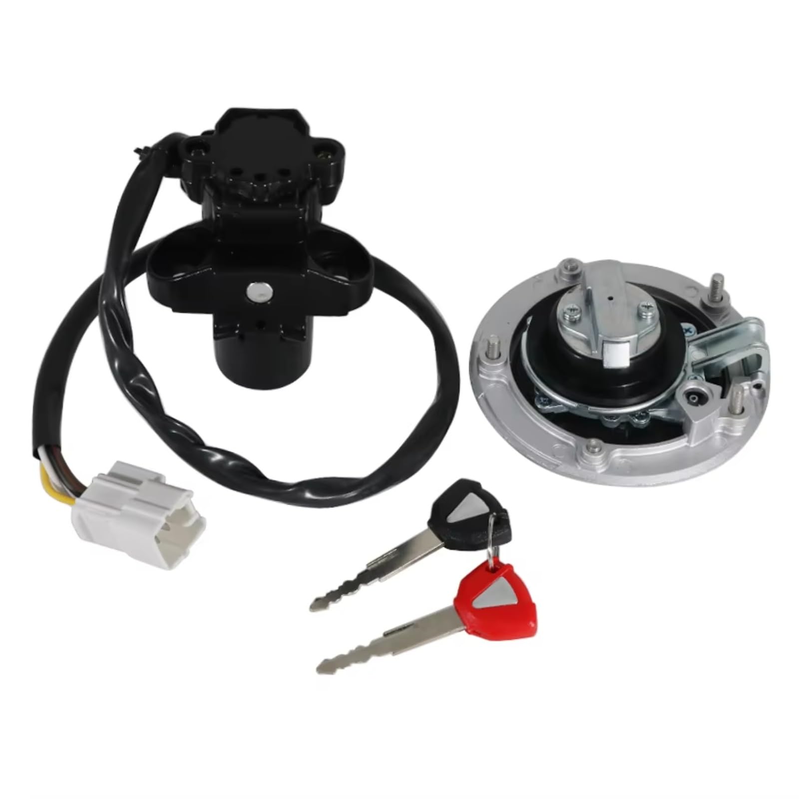 BSWRTH Zündstarter Kompatibel Mit Für EX650 Für Ninja650 Für EX650 Für ER6F Für EX400 Für Ninja 400R Motorrad Cap Kit Zündschalter von BSWRTH