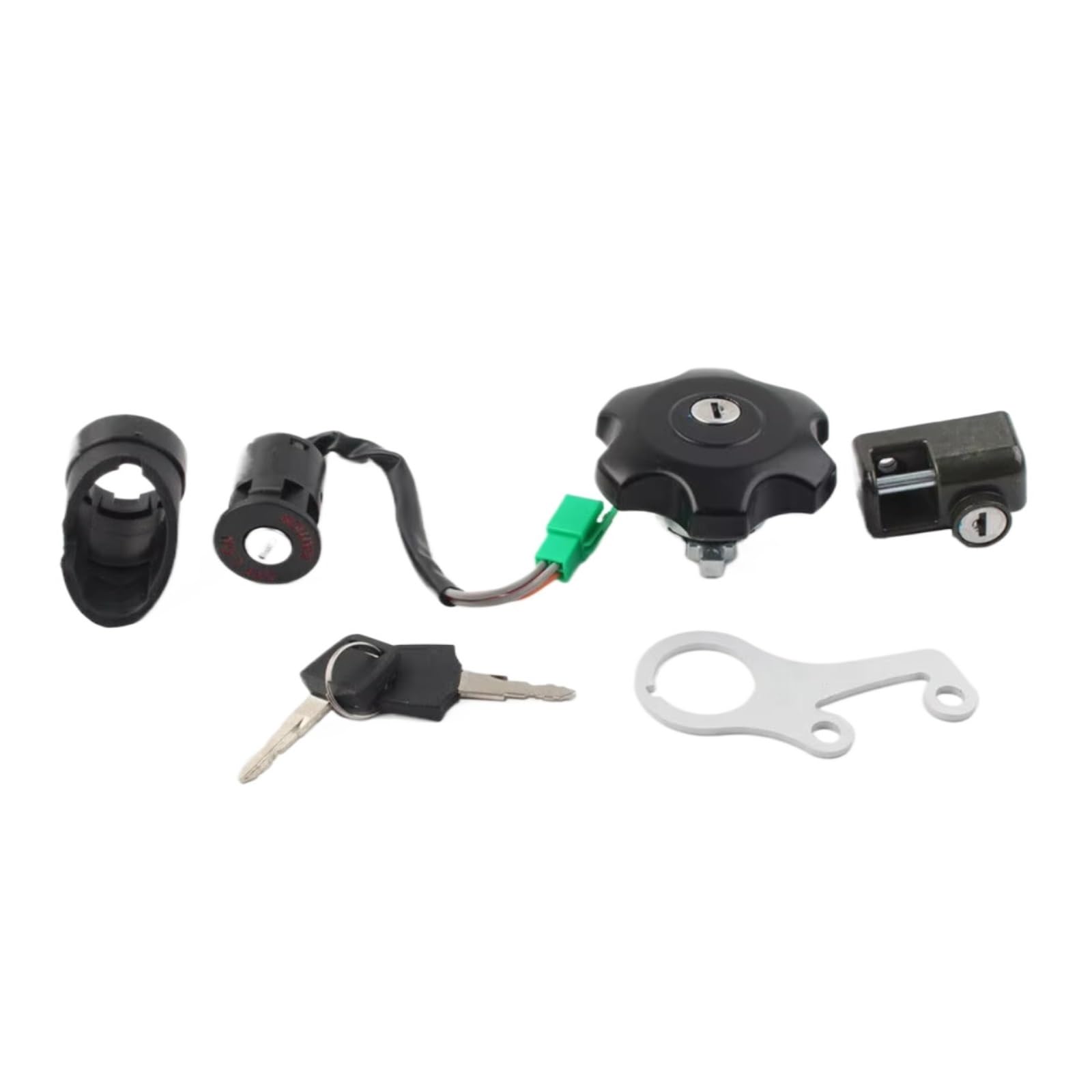 BSWRTH Zündstarter Kompatibel Mit Suzuki Für DRZ400SM 2005–2022 Motorrad-Zündschlüsselschalter Tankdeckel-Schloss-Set Motorrad-Zubehör von BSWRTH