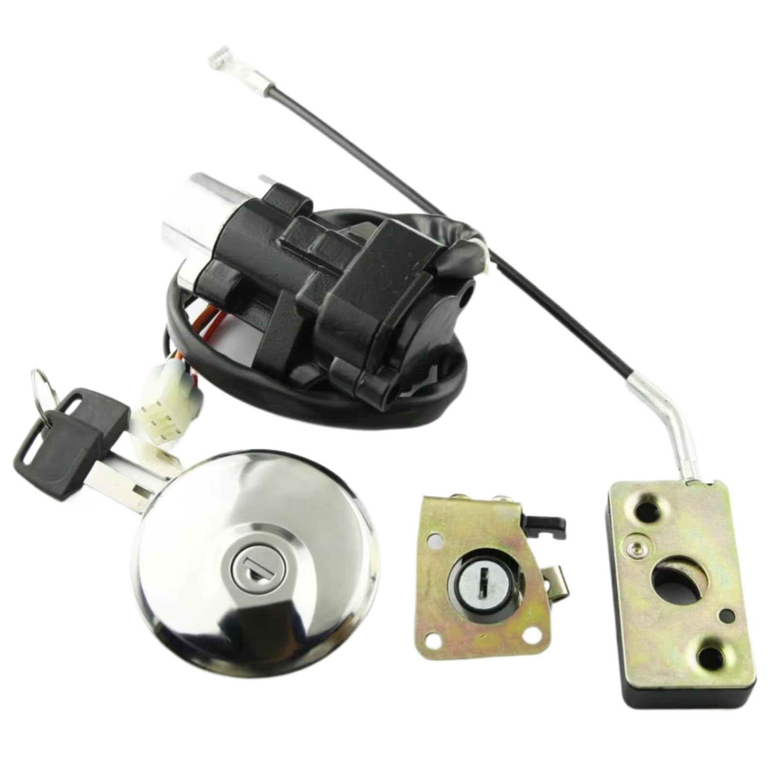 BSWRTH Zündstarter Kompatibel Mit Suzuki Für GZ125 1998-2003 Für GZ250 1999-2011 Motorrad-Tankdeckel-Abdeckungsschloss-Set Motorradzubehör von BSWRTH