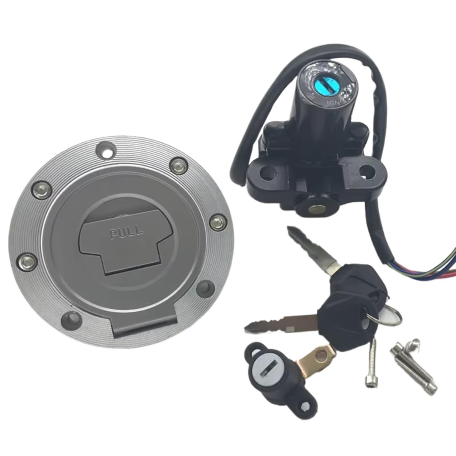 BSWRTH Zündstarter Kompatibel Mit Yamaha Für FJ13 Für FJ1300 2001–2016 Für FZ1 SN Für FZ1000 2006–2015 Motorrad-Zündschalter Tankdeckel-Sperrschlüssel Für Kit von BSWRTH