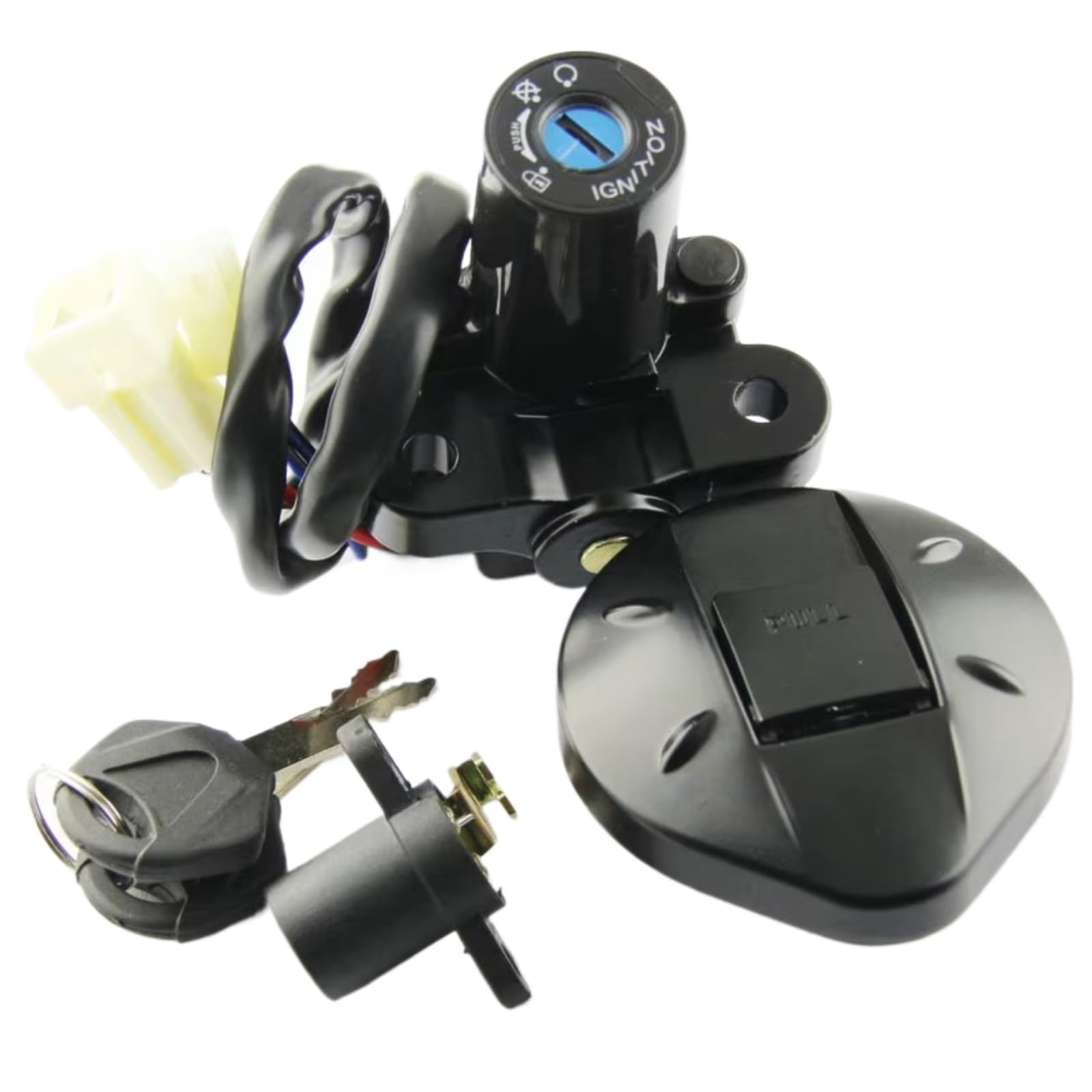 BSWRTH Zündstarter Kompatibel Mit Yamaha Für XT660 Für XT660R 2004-2011/2014 Motorrad Für Sitzschloss-Schlüsselsatz Für Tankdeckel-Kit Zündschalter von BSWRTH