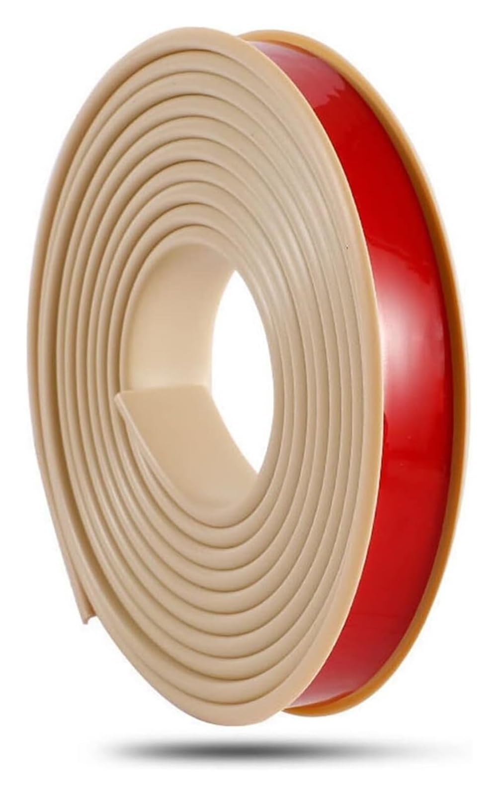 BTBTB Selbstklebende Zierleiste, Selbstklebender Dichtungsstreifen, U-förmiges Flexibles Möbelkantenband, Selbstklebender TPE-Furnierkantenstreifen-Kantenschutz(4m beige,18mm) von BTBTB