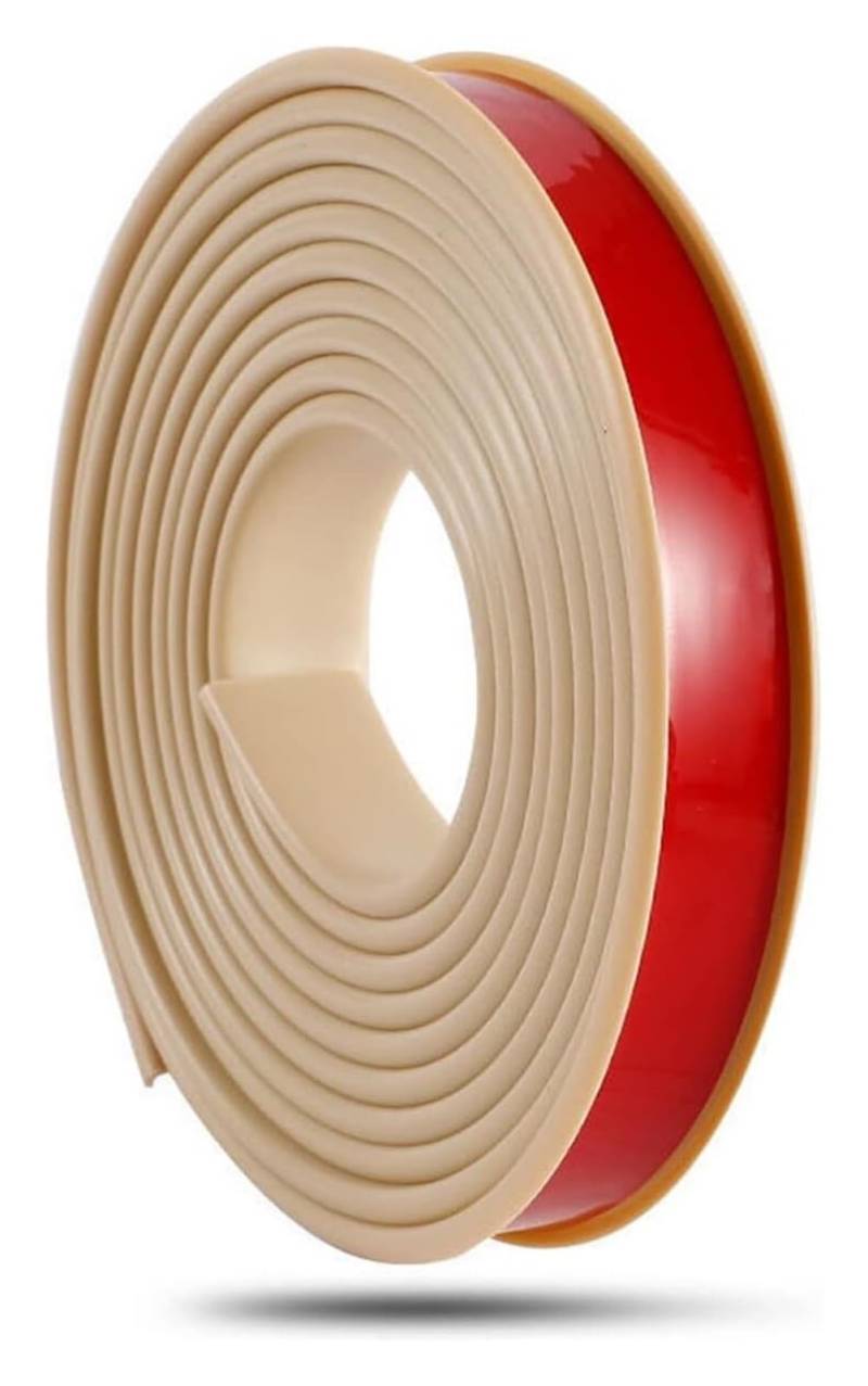 Selbstklebende Zierleiste, selbstklebender Dichtungsstreifen, U-förmiges flexibles Möbelkantenband, selbstklebender TPE-Furnierkantenstreifen-Kantenschutz(2m beige,36mm) von BTBTB