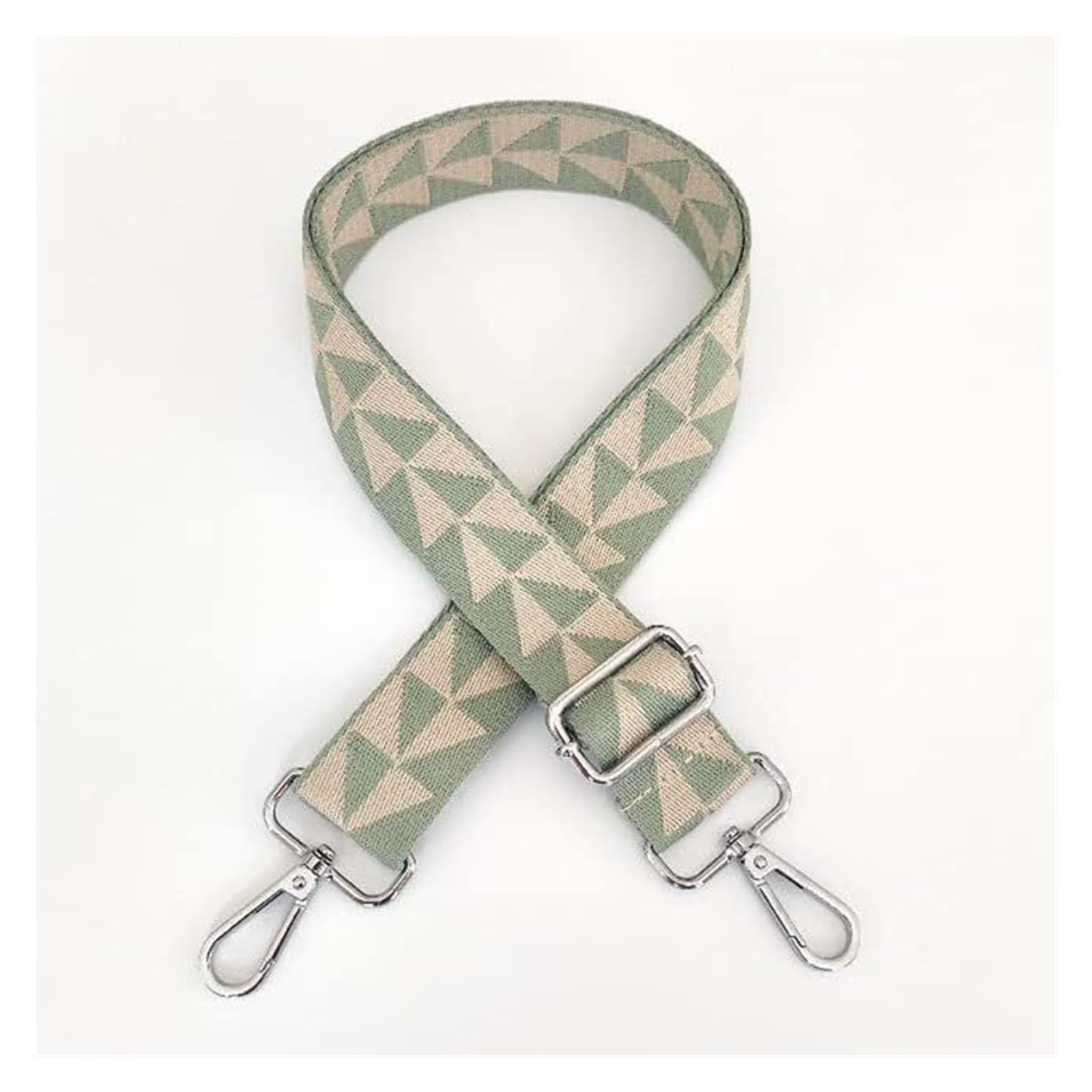 Taschen-Schultergurt, 130 cm, Taschengürtel, Taschengriff, Abnehmbarer Taschengurt, verstellbar, DIY-Schulterhandtaschen-Zubehör, Handtaschengurte, Tasche(Light Green Silver) von BTBTB