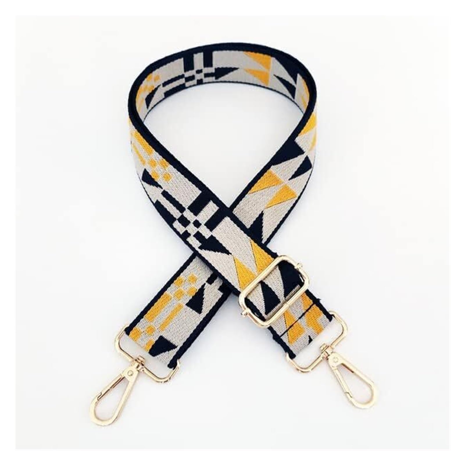 Taschen-Schultergurt, 130 cm, Taschengürtel, Taschengriff, Abnehmbarer Taschengurt, verstellbar, DIY-Schulterhandtaschen-Zubehör, Handtaschengurte, Tasche(Navy Blue Gold) von BTBTB