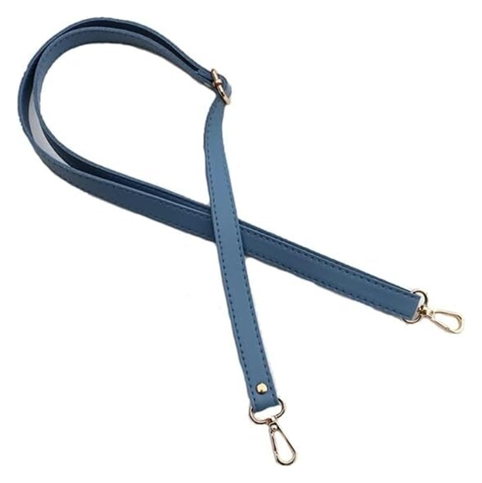 Taschen-Schultergurt, 138 cm, Leder-Schultertaschengurt, DIY-Geldbörsengriff, Verstellbarer Crossbody-Handtaschengurt, Ersatz mit Verschluss(Light Blue) von BTBTB