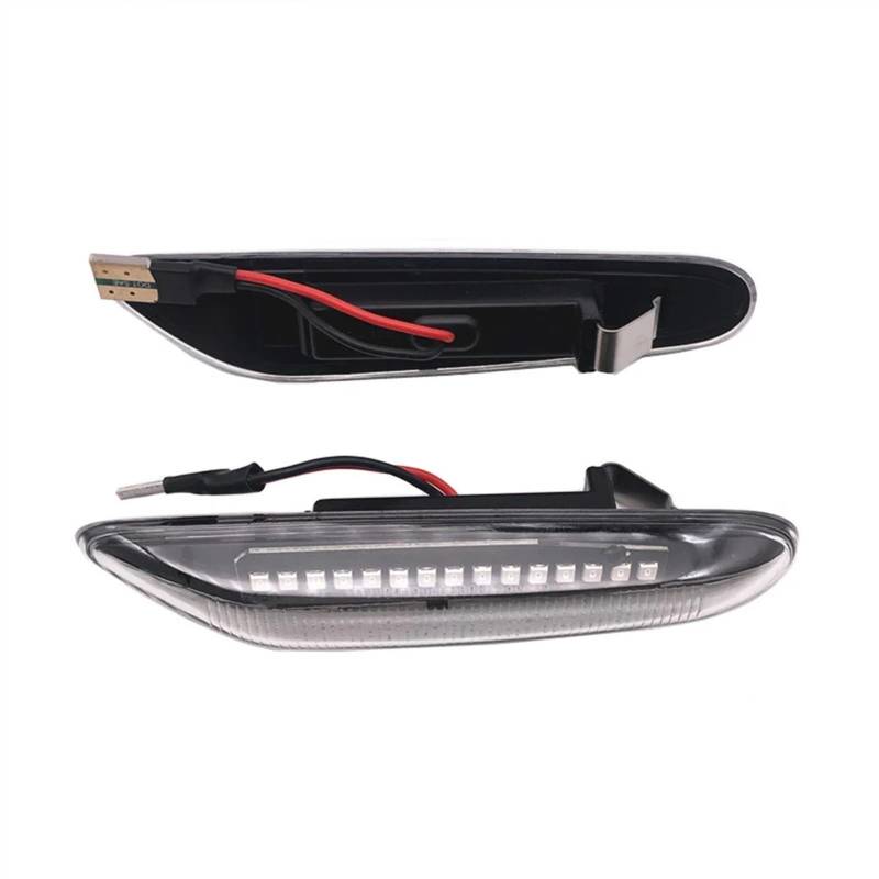 BTEDSXC Auto Rückspiegel Blinker Kompatibel Mit Für 1er Serie Für E81 E88 E82 2008 2009-2013 2X Blinker Seitenmarkierungsleuchte Sequentielles Blinken 63137165914 BM2571117(Crystal White) von BTEDSXC