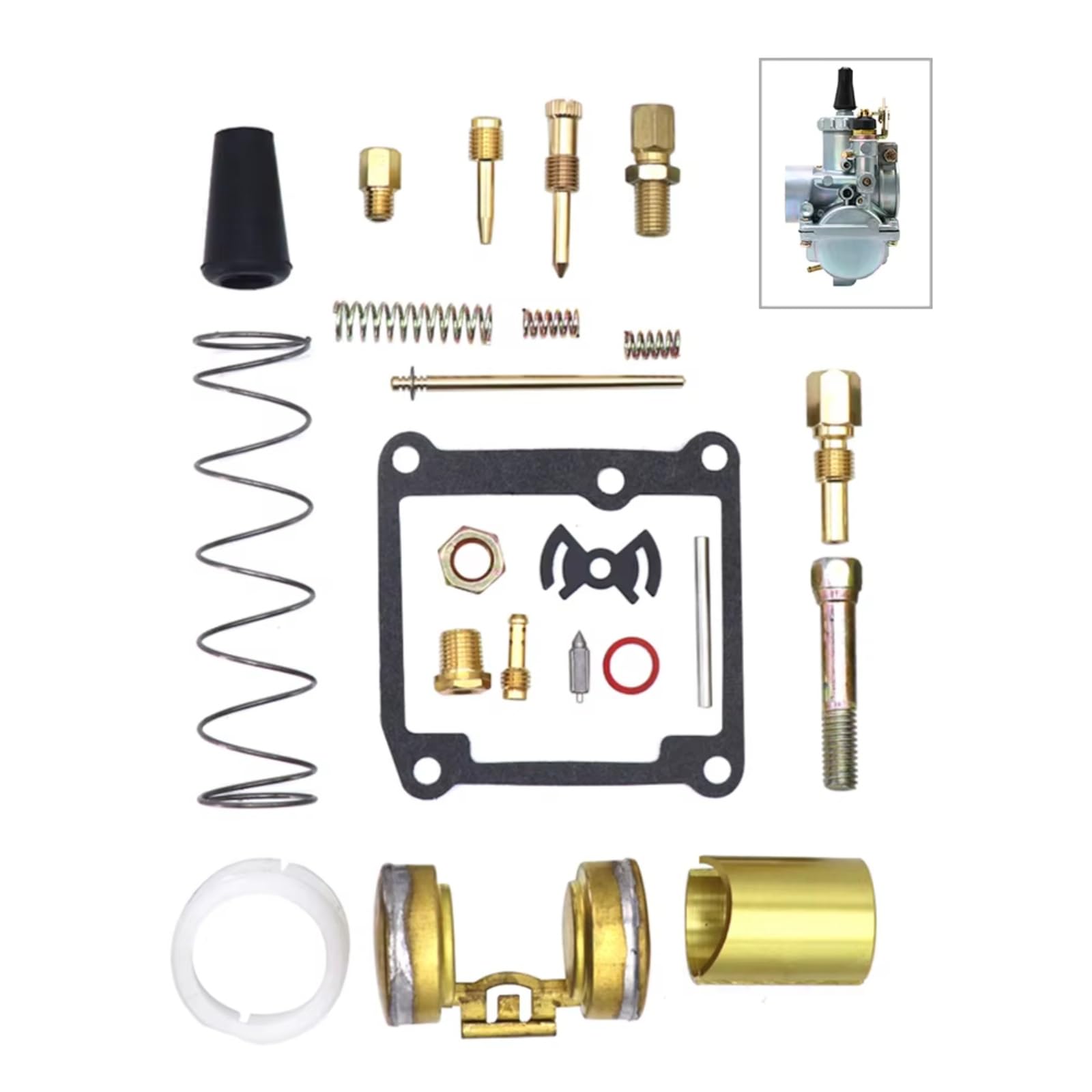 BTEDSXC Motorrad Vergaser Für VM20 20mm Runde Rutsche Motorrad Vergaser Oder Reparatur Kit Motor Gerät Carb Für Serie Carb ATV Go Kart Motocross Racing(Repair kit) von BTEDSXC