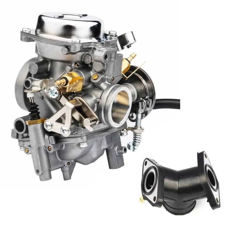 BTEDSXC Motorrad Vergaser Kompatibel Mit Yamaha Für Virago250 Für QJ250 Für XV250 26mm 1990-2014 QJ250H Carburador Motorrad Vergaser Vergaser Assy(Carb with Intake) von BTEDSXC