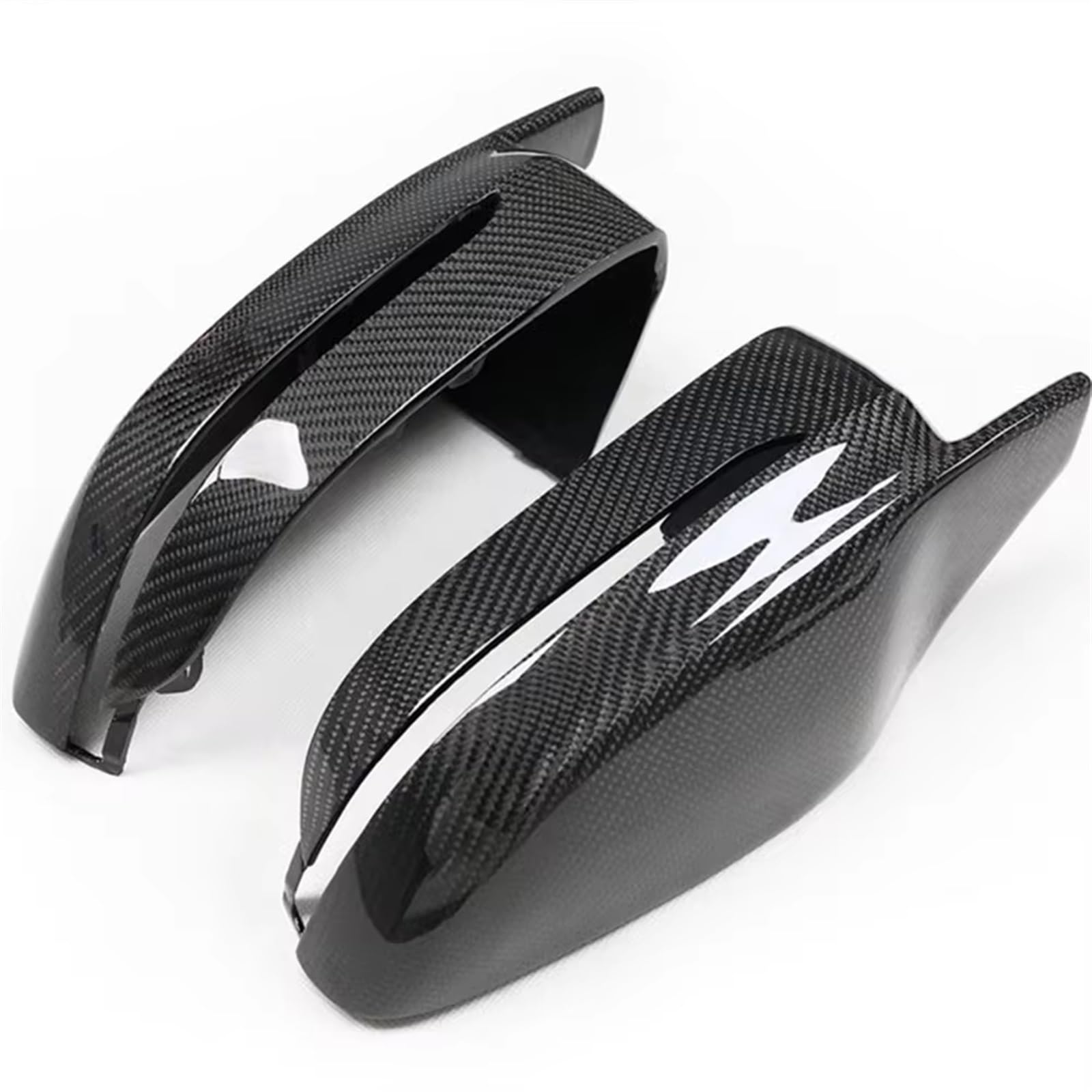 BTEDSXC Spiegelkappen RüCkspiegel Kompatibel Mit Für 4er-Serie G22 G23 2020 2021 2022 2023 Spiegelabdeckung M Style Carbon Fiber Ersatz Außenrückansicht Kappe Clip On(Right Hand Drive) von BTEDSXC