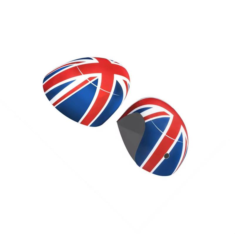 BTEDSXC Spiegelkappen RüCkspiegel Kompatibel Mit Mini Für Cooper F57 Für Cabrio 2016–2019 Spiegelabdeckung Rote Außentür-Seitenrückansichtskappe Im Union Jack-Stil Mit Lichtloch(Red) von BTEDSXC