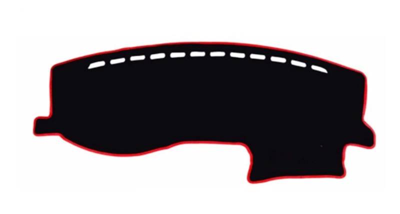 Anti-Rutsch-Automatte, BTFWM Auto Armaturenbrett Abdeckung Matte Pad Dash Dashmat Sonnenschutz Instrument Teppich Zubehör, for Skoda, Fabia 2007 2008 2009 2010 2011-2014(Black(Red Edge),Left Hand Driv von BTFWM