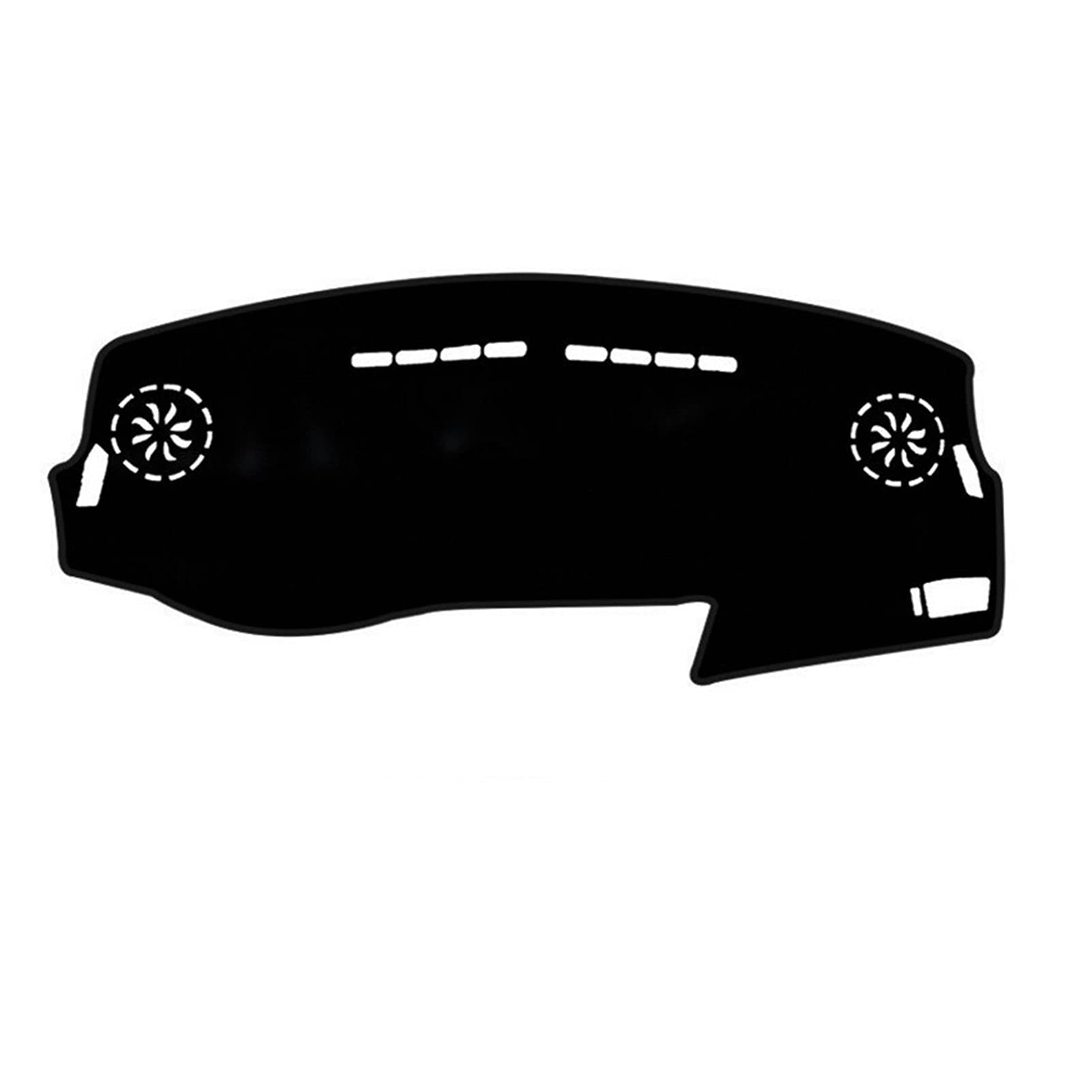 Anti-Rutsch-Automatte, BTFWM LHD Auto Armaturenbrett Abdeckung Matte Pad Dash Sonnenschutz Instrument Schutz Teppich Zubehör, for Citroen, C3-XR C3 2013-2018(Black(Black Edge)) von BTFWM