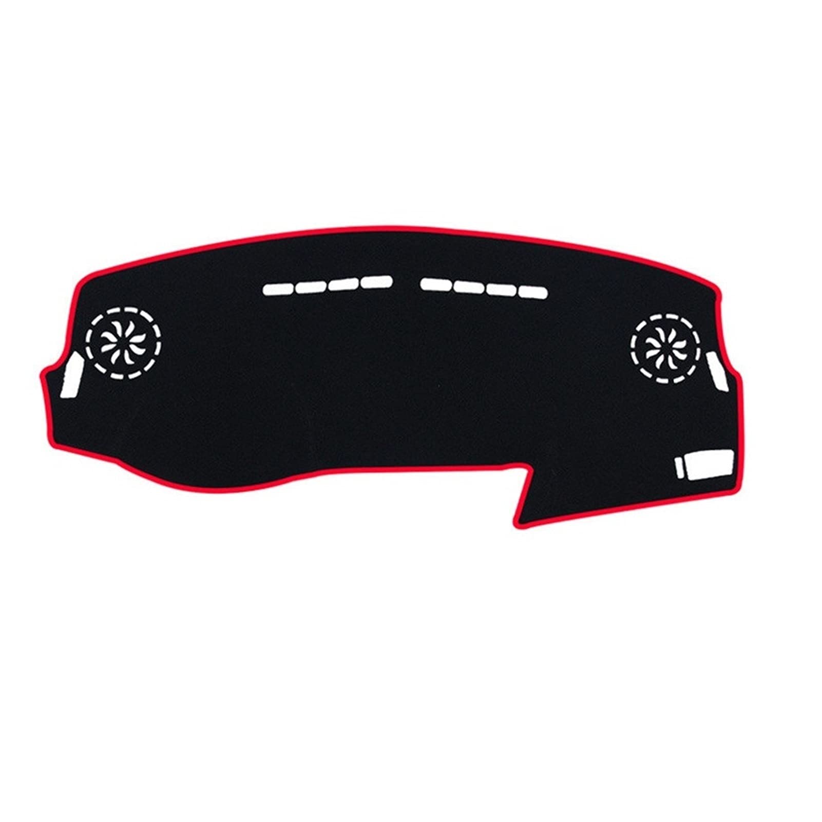 Anti-Rutsch-Automatte, BTFWM LHD Auto Armaturenbrett Abdeckung Matte Pad Dash Sonnenschutz Instrument Schutz Teppich Zubehör, for Citroen, C3-XR C3 2013-2018(Black(Red Edge)) von BTFWM