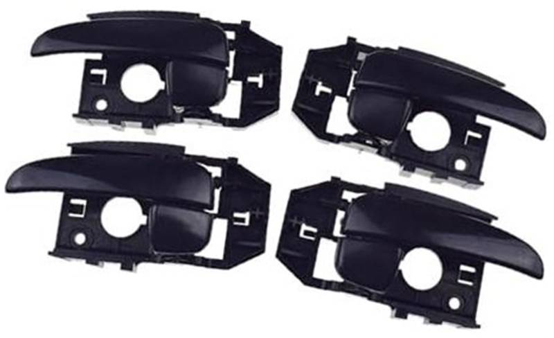 Autogriffabdeckung, BTFWM Auto-Innentürgriff/Abdeckung links/rechts, for Elantra, 2001–2006 826112D000 826212D000 826102D000 826202D000(BLACK Door Handle 4pcs) von BTFWM