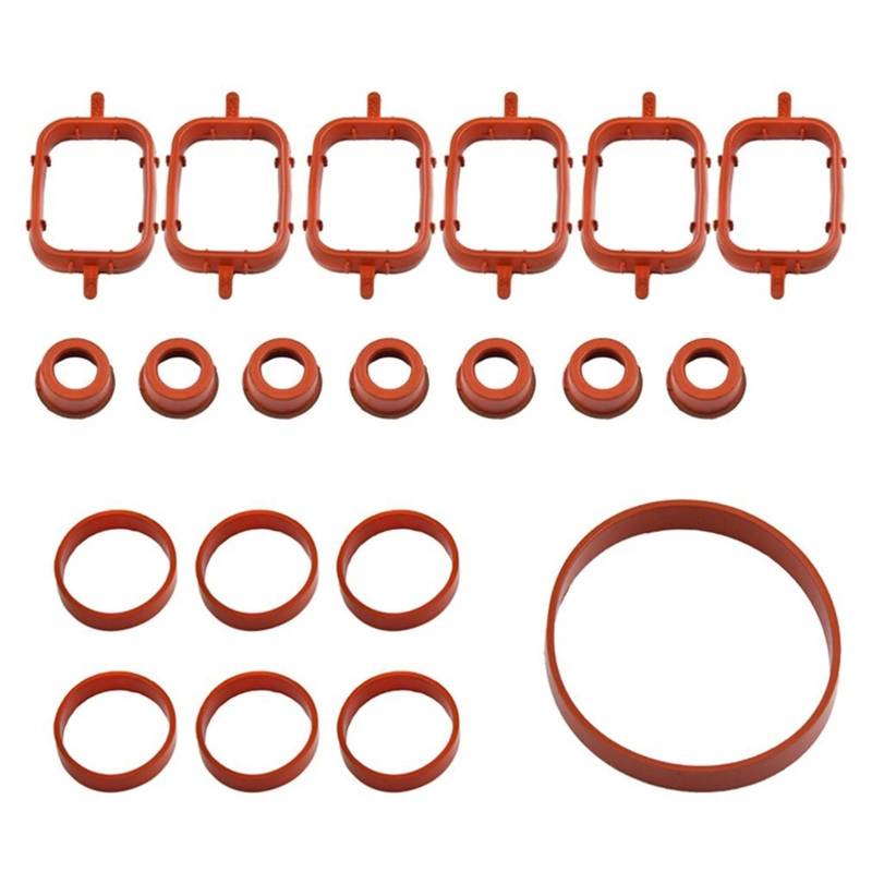 BTFWM 20 STÜCKE Ansaugkrümmerdichtungen M47 E87 E46 E90 E91 E92 E93 E39 E60 Auto Ansaugkrümmer Gummidichtung Reparatursatz Reparatur der Ansaugkrümmerdichtung im Auto von BTFWM