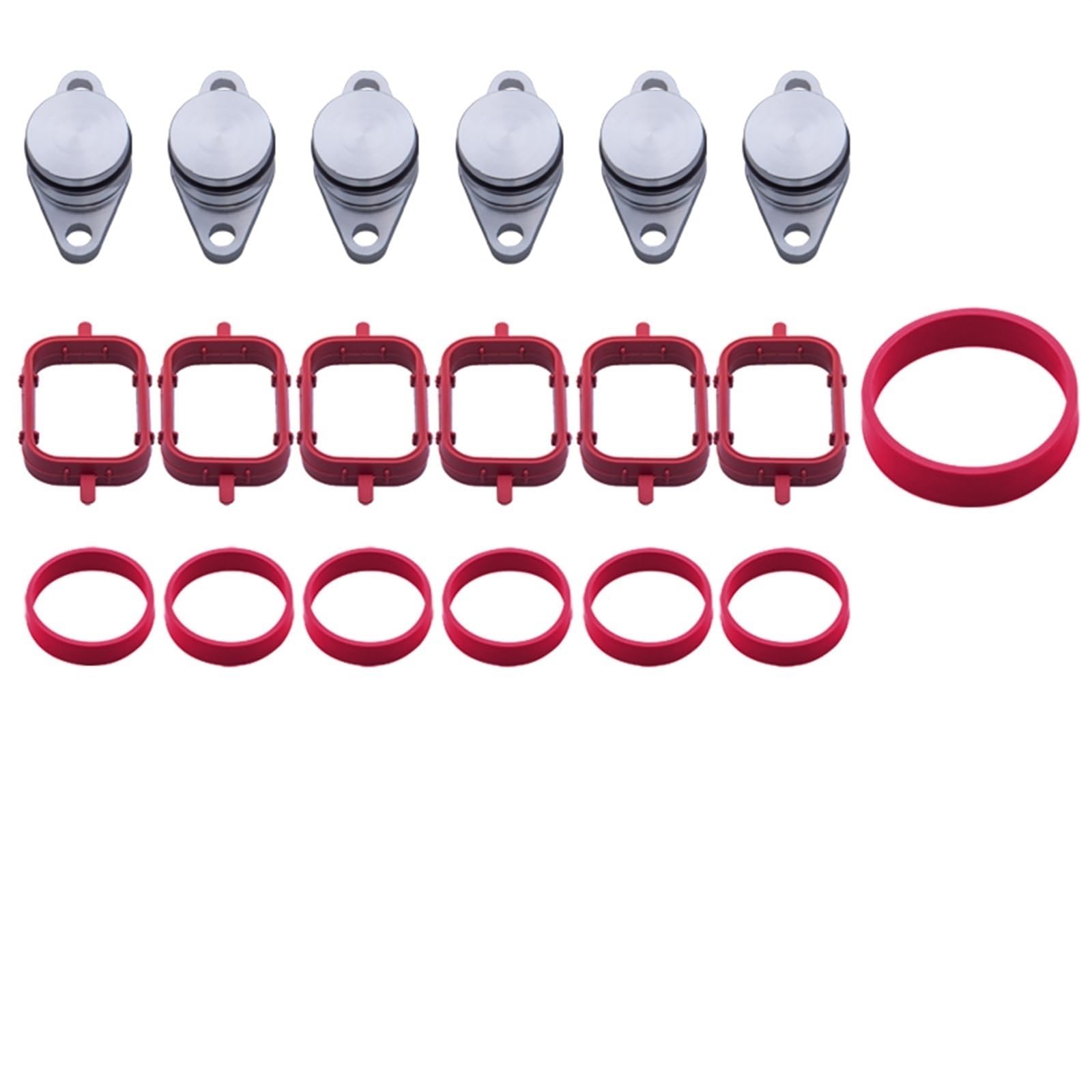 BTFWM 6 * 22mm/6 * 33mm öl Swirl Flap Rohlinge Ersatz Bungs mit Ansaugkrümmer Dichtung, for, 320d 330d 520d 525d 530d 730d Reparatur der Ansaugkrümmerdichtung im Auto von BTFWM