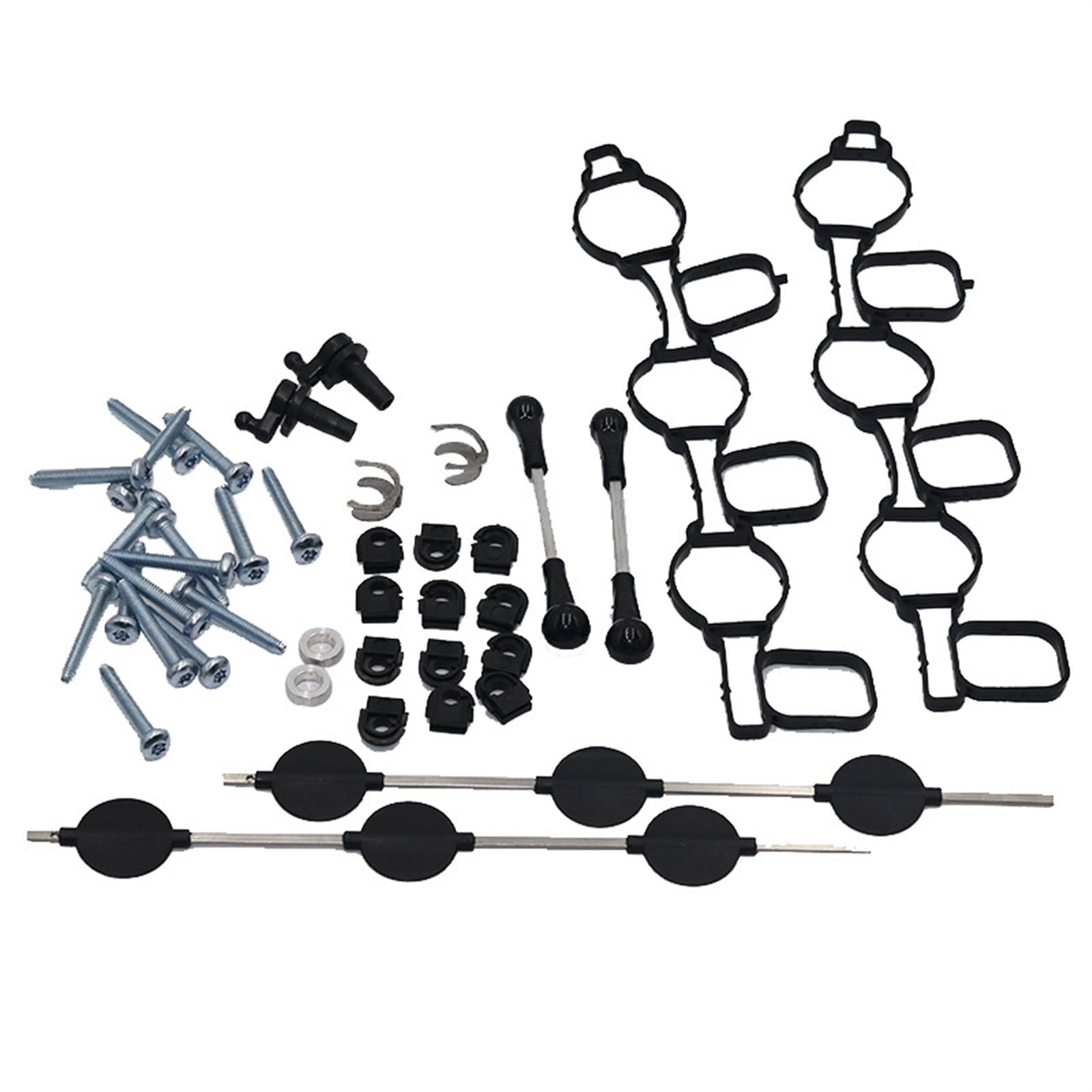 BTFWM Ansaugkrümmer-Wirbelklappen, for, A4 A5 A6 A8 Q5 Q7, for VW, for Touareg, Phaeton 2.7 3.0TDI DICHTUNGSSATZ 059129711 059129712 Reparatur der Ansaugkrümmerdichtung im Auto von BTFWM