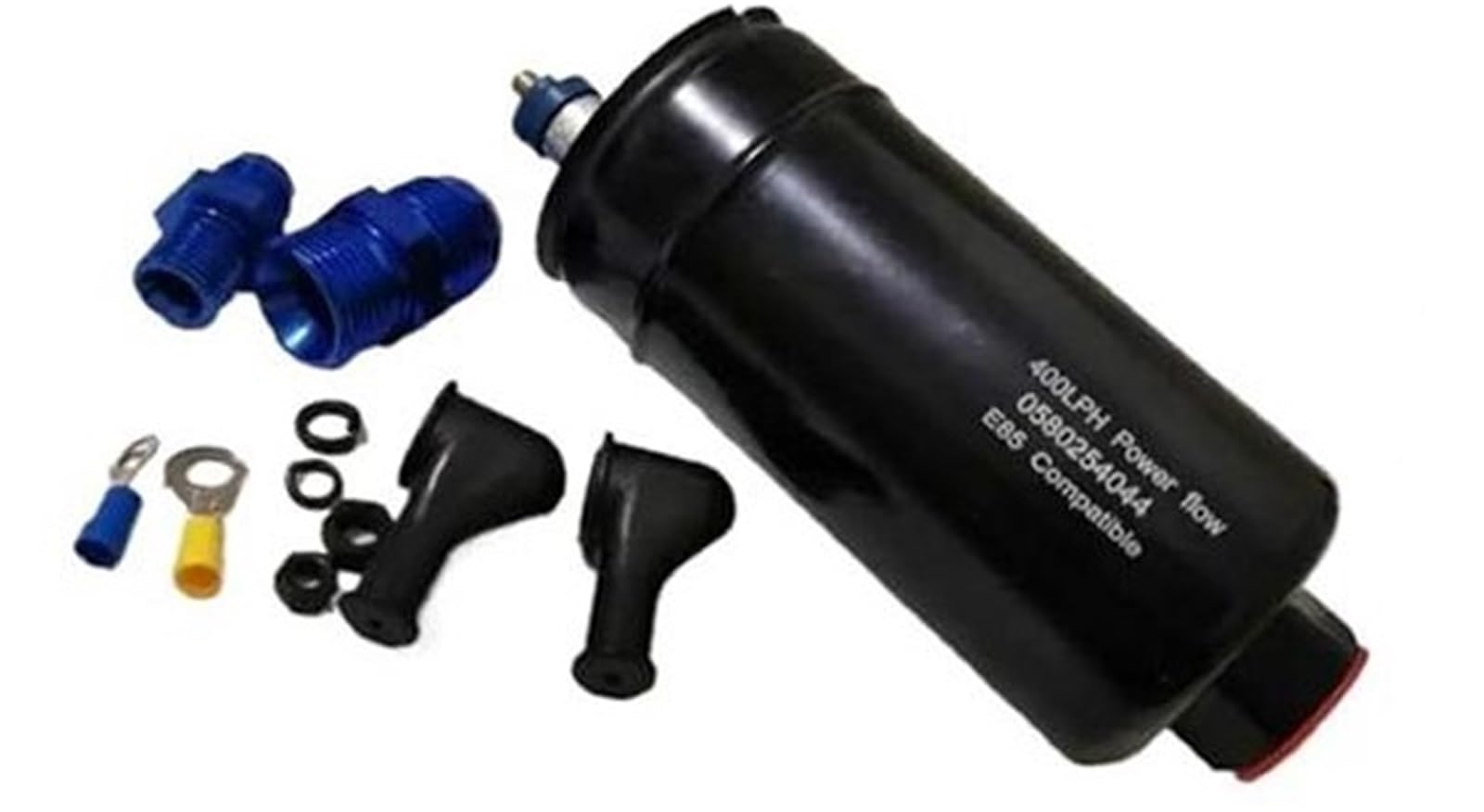 Motorrad-Kraftstoffförderpumpe, BTFWM Benzinhahnhahnpumpe, for EFI, for 400LPH Inline-Außenkraftstoffpumpe 0580254044 0580 254 044 E85 Motorrad-Kraftstoffschalterpumpe von BTFWM