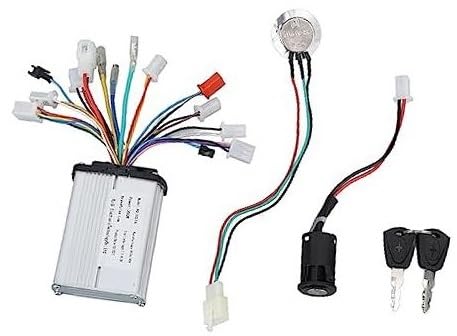 Reparatur von Scooter-Controllern, BTFWM 36/48 V 350 W bürstenloses Controller-Kit mit Zündschalter und Drehzahlreglerschalter, for die Modifikation von Elektrorollern von BTFWM